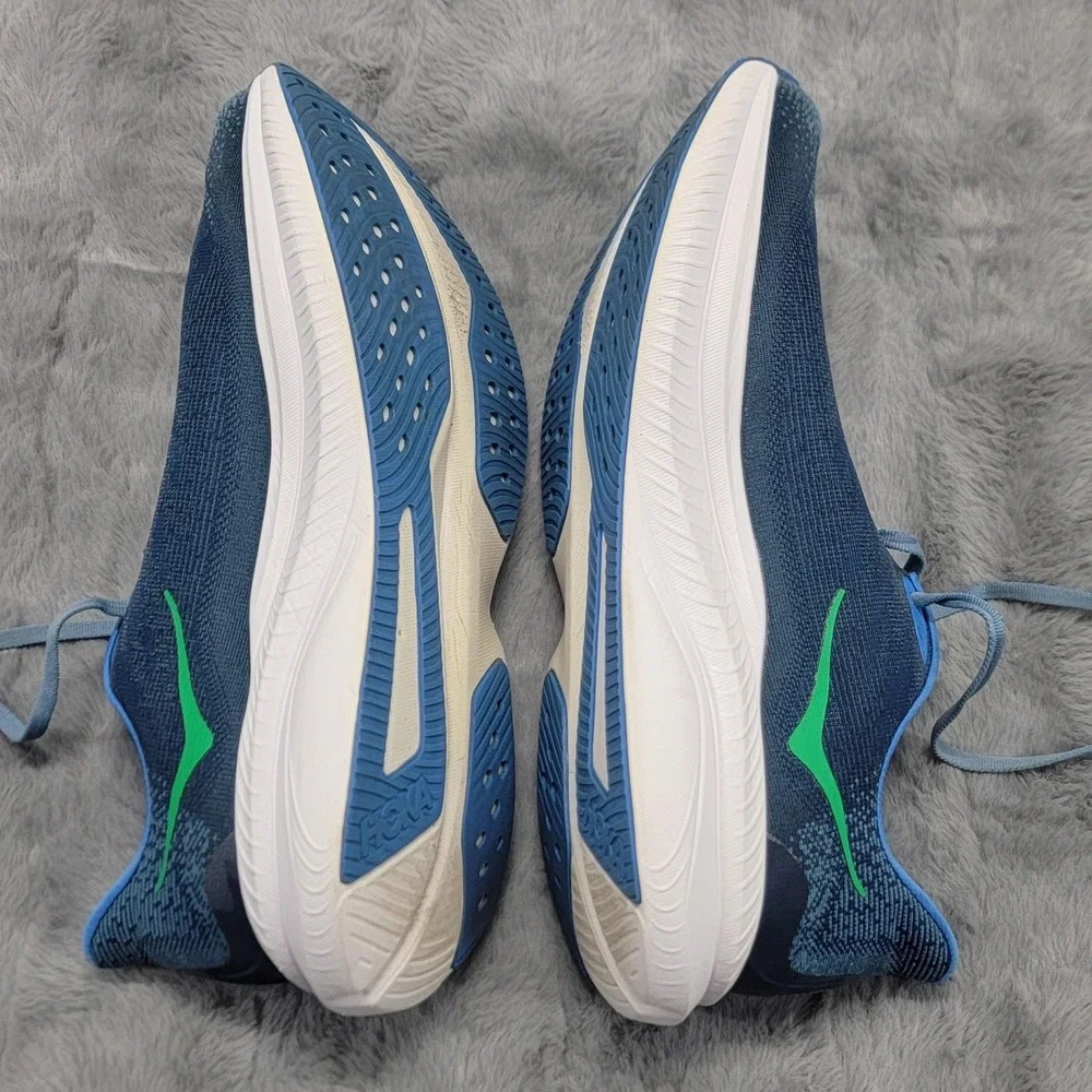 Hoka One One Mach 6 Shoes Mens 11.5 Blue Low Top Road Running Cushioned Sneakers